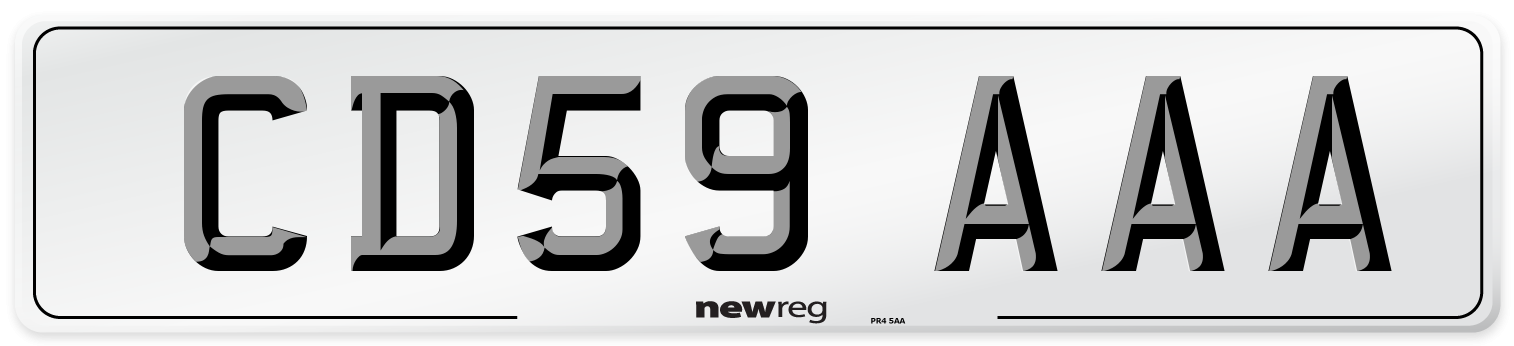 CD59 AAA Number Plate from New Reg